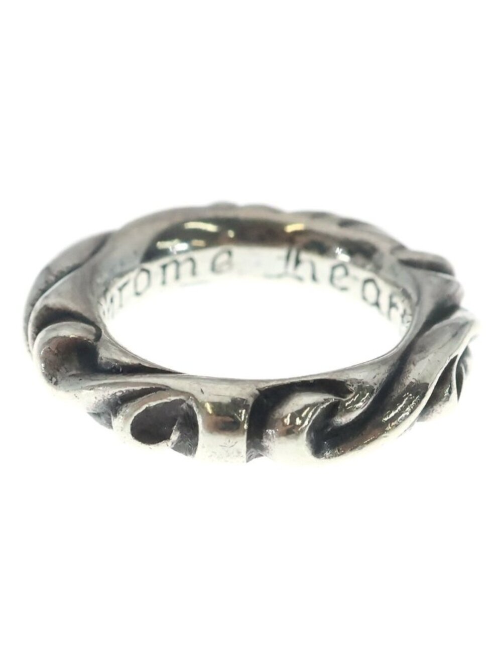 Chrome Hearts Scrl Band Scroll Ring Silver